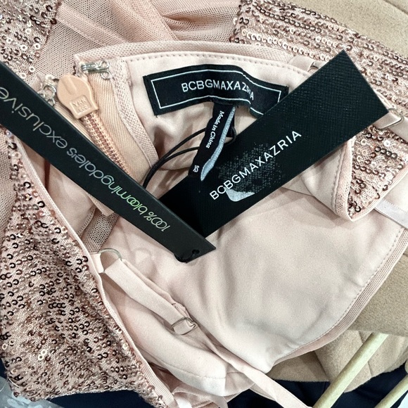 NWT BCBG MaxAzria Sequin Evening Gown Size small PROM WEDDING NEW - Picture 11 of 13